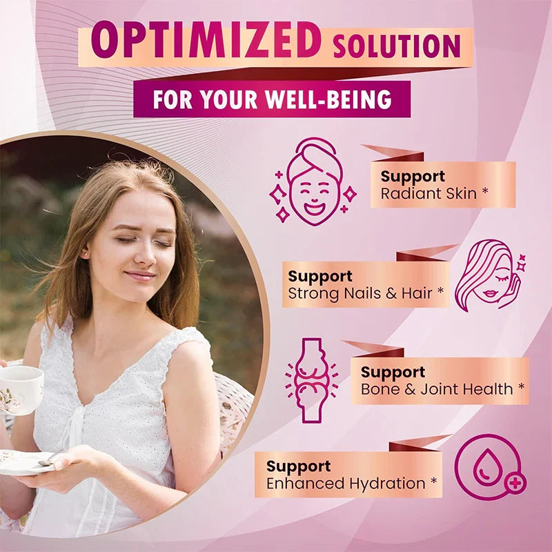 Collagen Capsules Biotin Keratin Booster Anti Aging Whitening Skin Nail，Flexible Hair and Strong Nails Nutritional Supplement Lootquake LLC