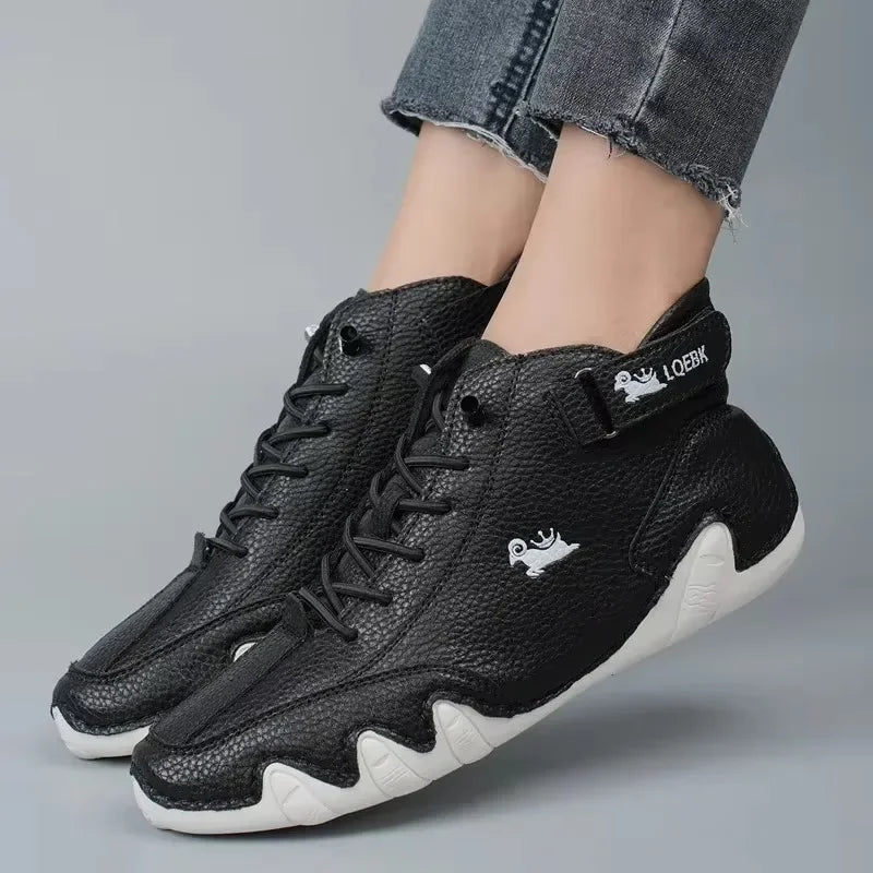 New Women's High Top Shoes Summer Fresh Fashionable Comfortable Soft Soled Ankle Boots Breathable Trendy High-quality Loafers Lootquake LLC