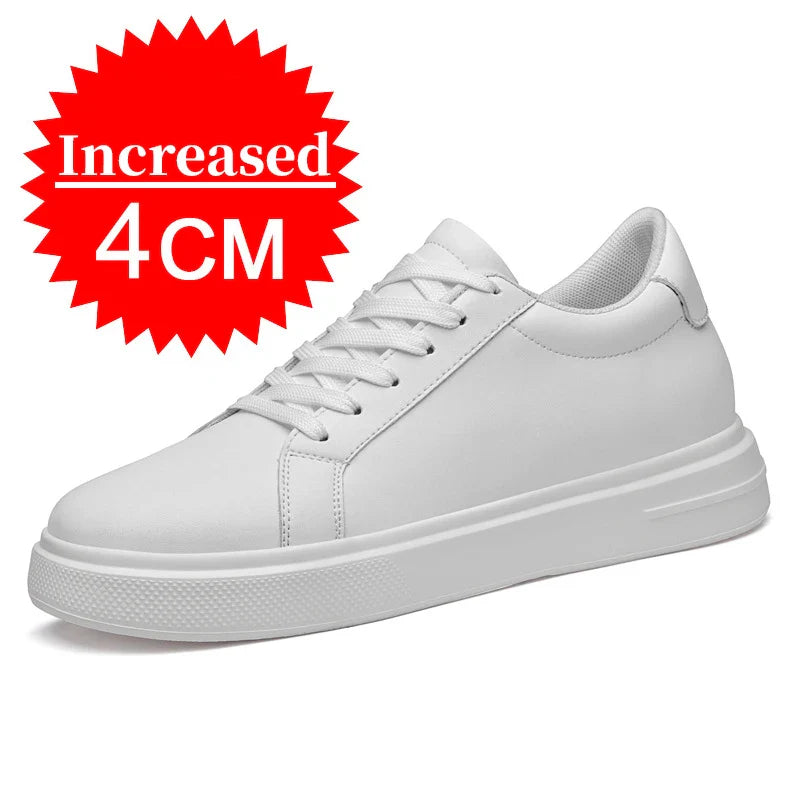 New Summer Men's Sneakers Elevator Shoes Heightening Height Increase Insole 7-8CM High Heels Shoes Leather Sport Shoes Men Shoes Lootquake LLC