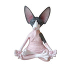 Meditation Yoga Happy Cat Whimsical Buddha Sphinx Cat Statue Art Deco Sculpture Outdoor Garden Statue Lootquake LLC