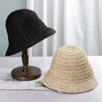 2022 sun protection women's beach hat Bucket hat women's cap 2022 Balaclava rafia sun hat visor hat straw hat panama for girls