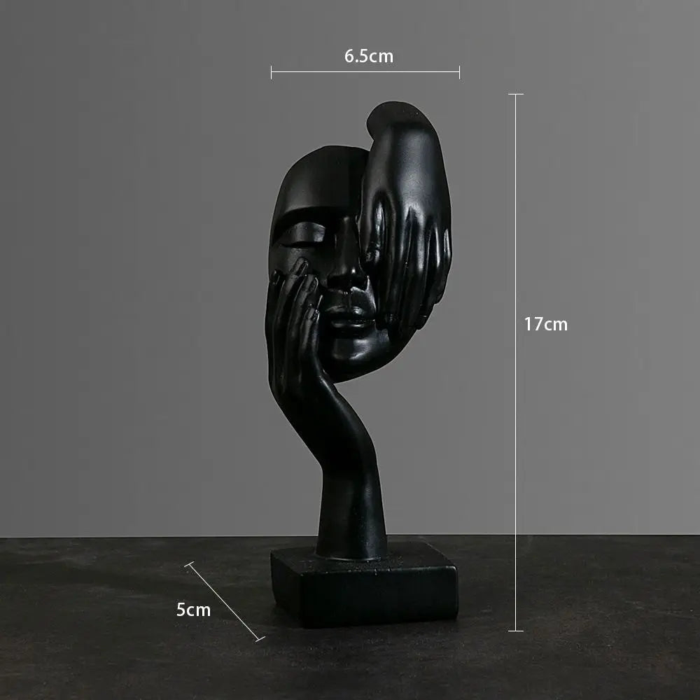Resin Abstract Statue Desktop Ornaments Sculpture Figurines Face Character Nordic Light Luxury Art Crafts Office Home Decor Lootquake LLC