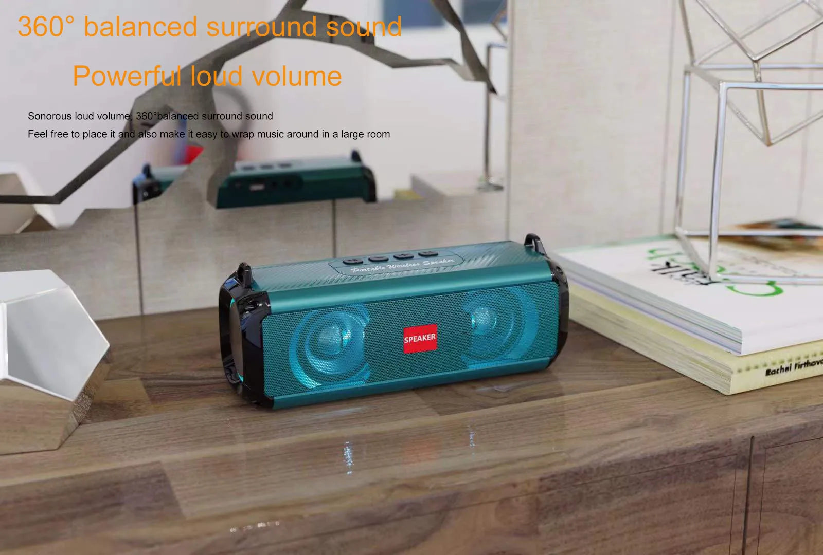 Portable Bluetooth Speaker with Hi Res Audio Extended Bass and Treble Wireless HiFi High Quality Super Volume Speakers Lootquake LLC