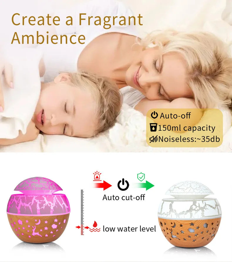 2024 Home Mushroom Head Bedroom Air Purifier USB Desktop Nebulizer Wood Texture Personalized Aromatherapy Machine Humidifier Lootquake LLC