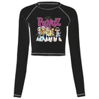 Women's Y2K Gothic Cartoon Print T-Shirt Trendy
