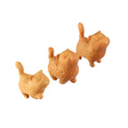 Cat Ornament Hand-carved Wooden Cat Statue Tiny Cute Cat Sculpture Miniature Creative Animal Figurine Desktop Lootquake LLC