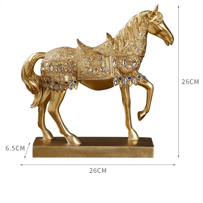 Resin Horse Sculpture, Animal Statue, European Style, Souvenir Gift, Living Room, Office, Study, Desktop Decoration, Gifts