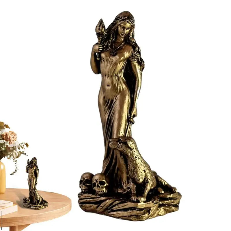 Goddess Statue Resin Sculpture Figurine Retro Witch Statue Goddess Spiritual Figurine Craft Art Statue for Home Decoration Lootquake LLC