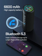 Ohayo Portable Waterproof Bluetooth Speaker 35W Drivers with Powerful 360-Degree Sound and Thundering Bass,TWS,IPX7 Waterproof Lootquake LLC