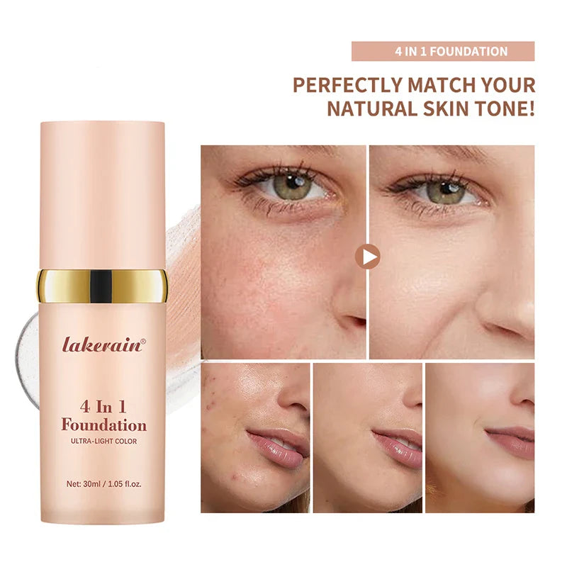 White Liquid Foundation Color Changing Foundation High Coverage SPF30 Sunscreen Concealer CC Cream Korean Makeup Base Cosmetic Lootquake LLC