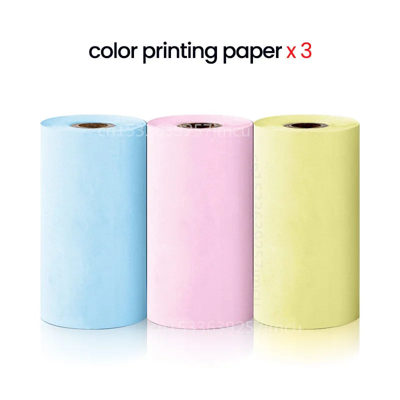 Self-adhesive Paper Sticker Colored Thermal Paper Roll for Mini Printer Kids Instant Print Camera HD Printing Paper Lootquake LLC
