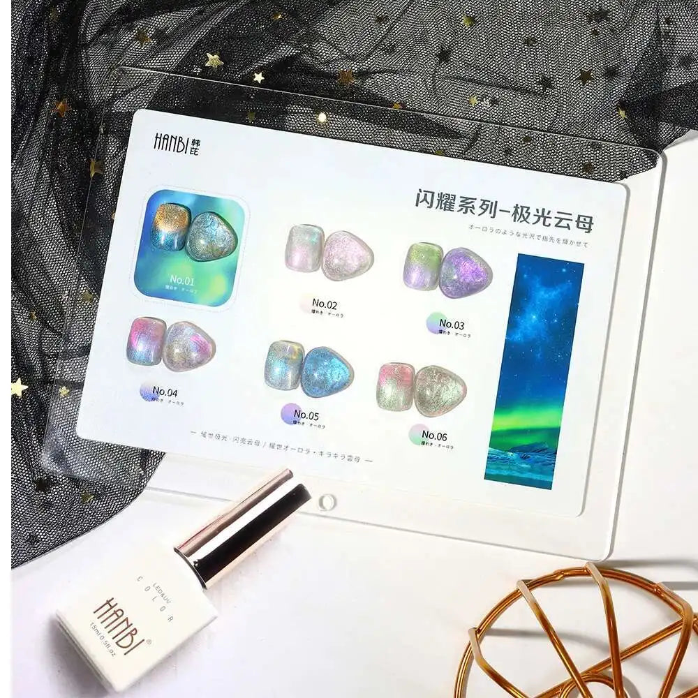 High End Glitter Cat Eye Gel Nail Polish Set Semi-Permanent Hybrid Magnet Gel UV LED Cat's Eye Nail Varnishes For Nail Art 15ml Lootquake LLC