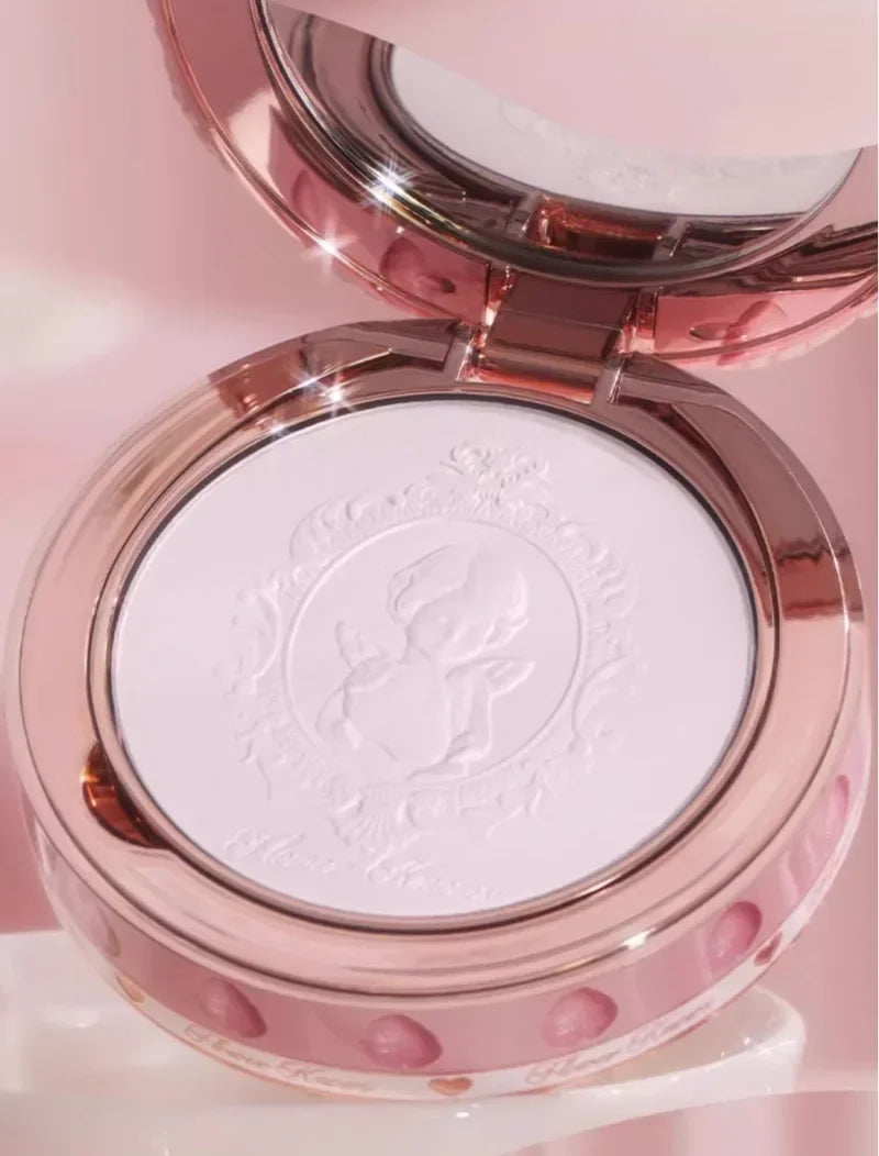 Flower Knows Strawberry Cupid Collection Pressed Powder Mineral Makeup Powder Foundation With Concealer & Finishing Vegan