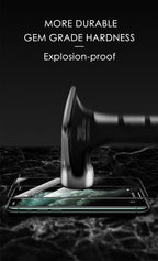 9999D Full Cover Tempered Glass For IPhone 11 12 13 Pro Max X XS Max XR Screen Protector On IPhone 12 Mini Protective Film  Edge To Edge Full Coverage And 9H Hardness Anti-Scratch Shockproof Protection Screen Cover Shield
