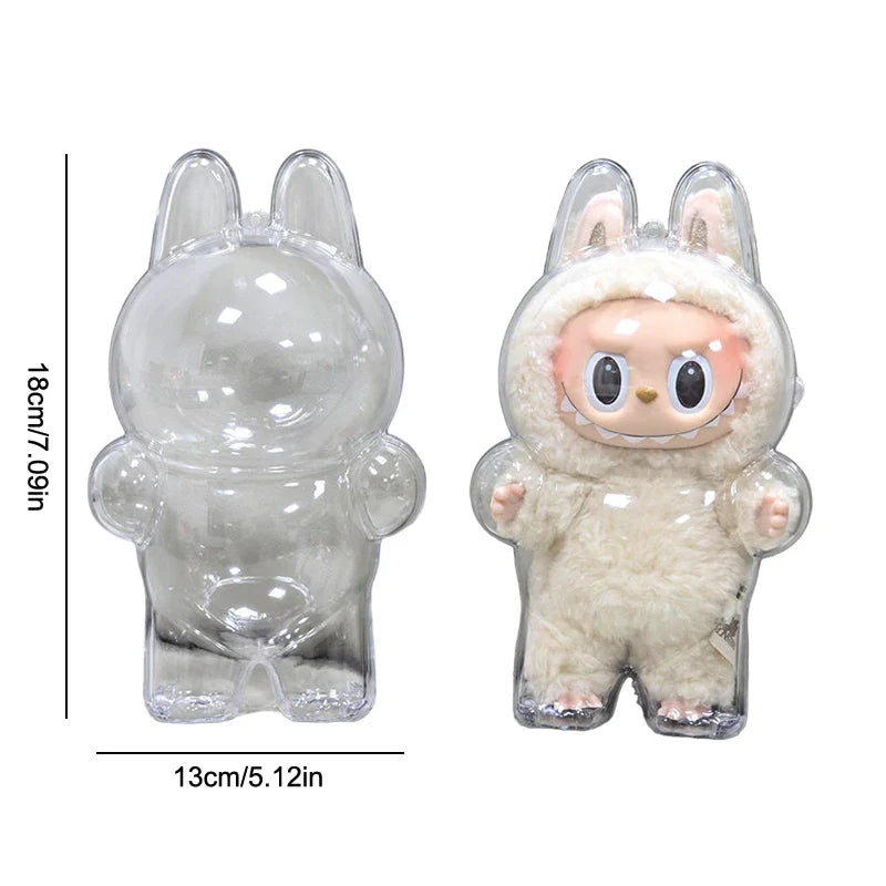 LABUBU Have A Seat Transparent Case Labubu Plastic Case Backpack Charms Lootquake LLC