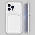 White Soft Wallet Card Holder Phone Case For iPhone 11 12 13 Pro Max Camera Protective Case Wallet Holder Cover Soft Portable Silicone Back Cover Durable Phone Case Stevvex