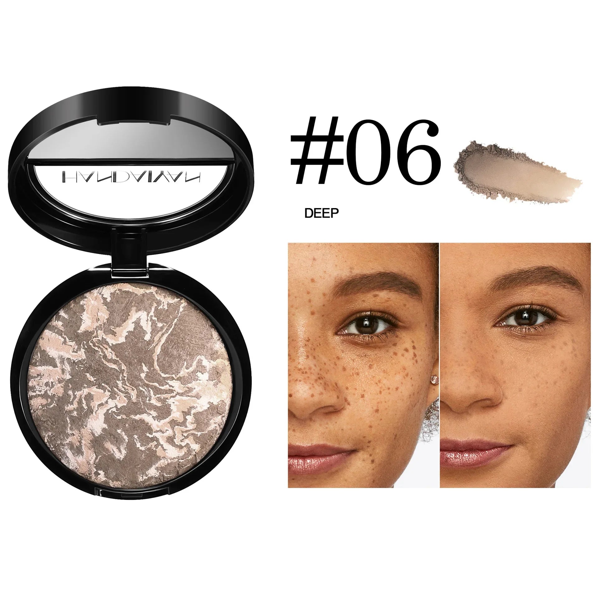 7 Colors Baked Duo Powder Matte Finishing Face Foundation Setting Powder Compact Waterproof Full Coverage Makeup Setting Base Lootquake LLC