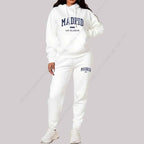 Madrid Print Women's TrackSuit 2-Piece Set THRIXINE