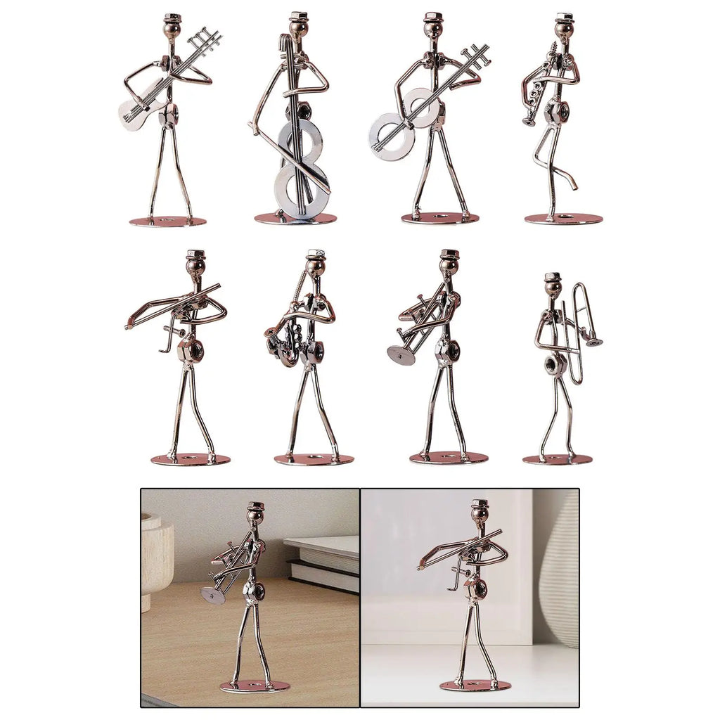 Musical Man Statue Musician Tabletop Figurine for Tabletop Spring Office Lootquake LLC