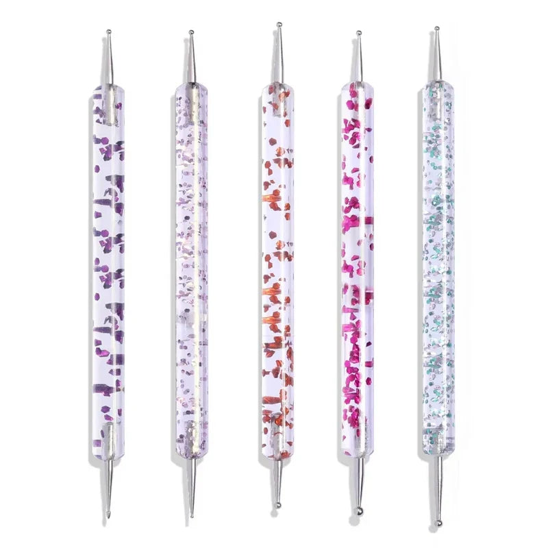 7/9/11/15/25MM Nail Liner Brush Set UV Gel Nail Brushes Kits 5pcs French Stripe Line Painting Drawing Flower Pen Manicure Tools