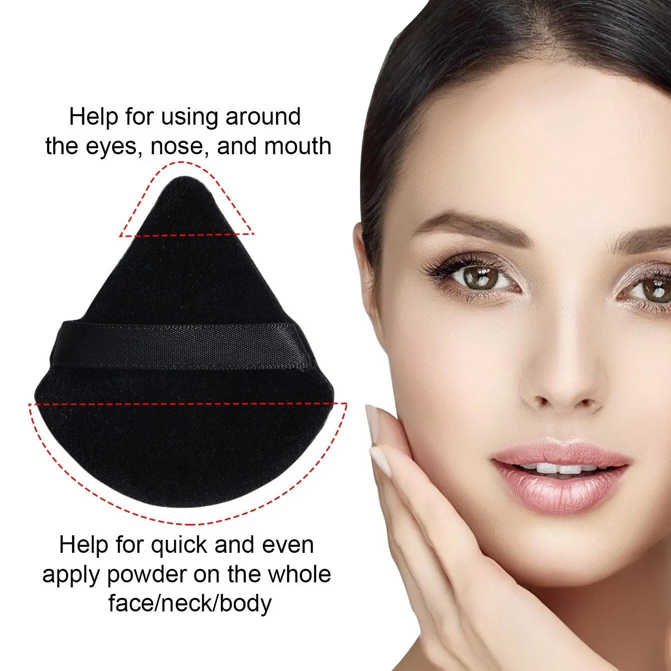 MAANGE 10/12 Pcs Triangle Powder Puff Wet Dry Use For Loose Powder Liquid Cosmetic Soft Plush Powder Puff Makeup Foundation Lootquake LLC