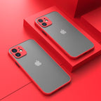Luxury Shockproof Armor Case For iPhone 11 12 13 14 Pro Max Mini X XR XS Soft Silicone Bumper Clear Hard Cover Shockproof Soft Flat Side Bumper Translucent Hard Back Slim Phone Case Stevvex