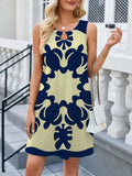 2024 New European and American Cross border Summer Long Dress Women's Sleeveless Round Neck Sexy Printed Dress Lootquake LLC
