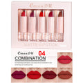 5 Pcs  Matte Lipstick Sets Lip Gloss Moisturizing Long-lasting Easy Makeup Fashion Classic Shades For Daily Date Exquisite Gift Lootquake LLC
