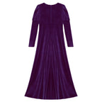 Girls Velvet Medieval Princess Dress Long Sleeve Renaissance Retro Robe Ancient Roman Long Dress for Halloween Carnival Party