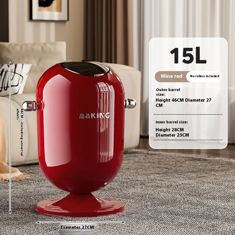 Premium Touch-Free Trash Can Large Capacity Stainless Steel Waste Bin for Living Room Kitchen Bathroom Floating Lid Tall Design Lootquake LLC