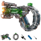 Children Energy Gathering Ring Electric Water Gun Led Emitting Automatic Continuous Water Squirt Gun Summer Outdoor Toy for Kids