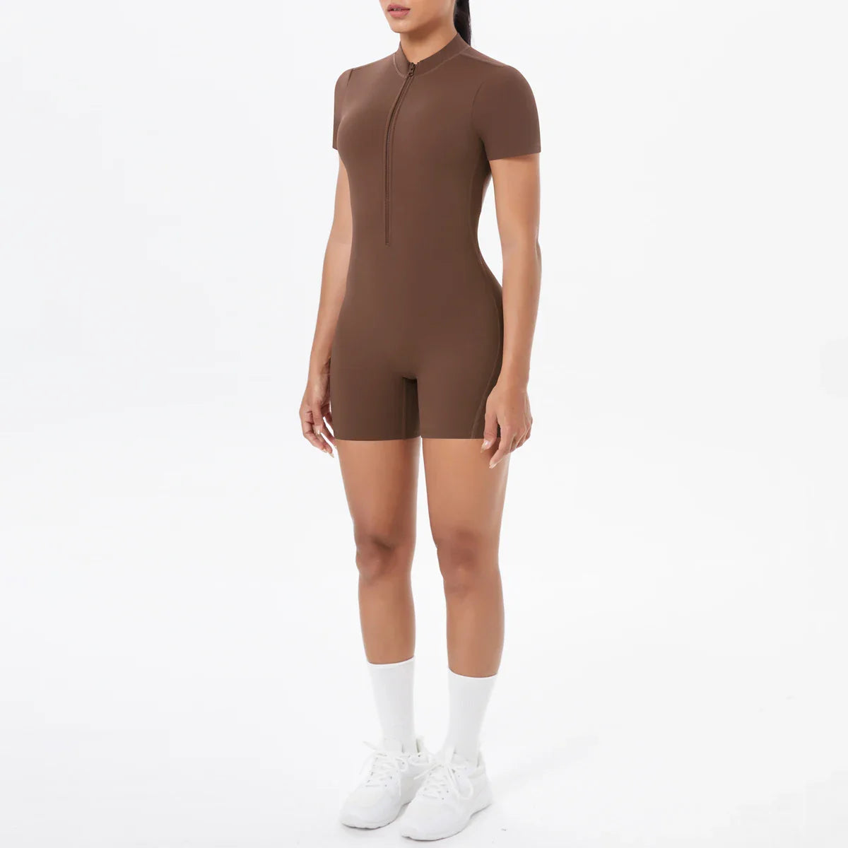 FlexiFit Backless Zip Jumpsuit - Women's Yoga Wear THRIXINE