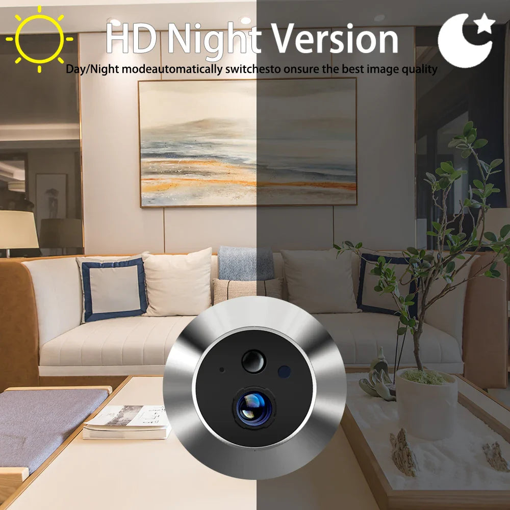 Mini 5MP Tuya Smart Life Home Digital Viewer Peepholes Door Eye WiFi IR No Red Exposure Night Vision Camera 4.3Inch Baby Monitor Lootquake LLC