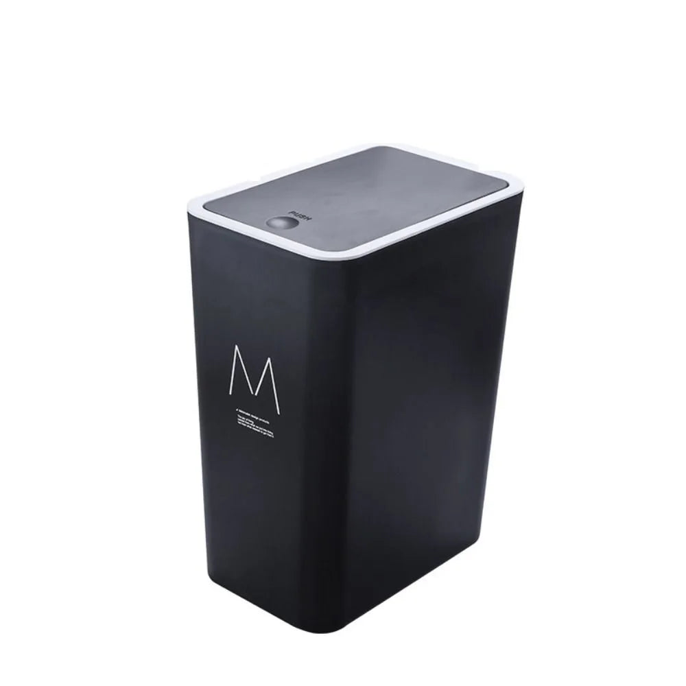 15/10L Bathroom Kitchen Trash Can with Lid Press-type Waste Bins Living Room Toilet Nordic Rectangular Garbage Bin Wastebaskets Lootquake LLC