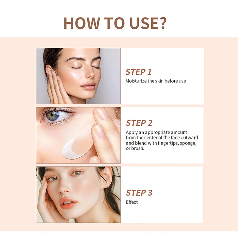 White Liquid Foundation Color Changing Foundation High Coverage SPF30 Sunscreen Concealer CC Cream Korean Makeup Base Cosmetic Lootquake LLC