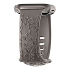 Apple Watch Silicone Band - Floral Engraved - Stylish Design - SJB-DIAMOND ELITES