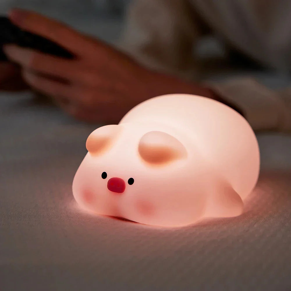 Animal Led Night Light Rechargeable Dimmable Silicone Table Lamp Children's Night Light for Nursery Bedroom Cute Birthday Gift Pi-Mart