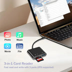 USB C SD Card Reader for iPhone 15-17 iPad Mac pro Air with USB a Port Micro SD Memory Card Adapter Camera Card Reader