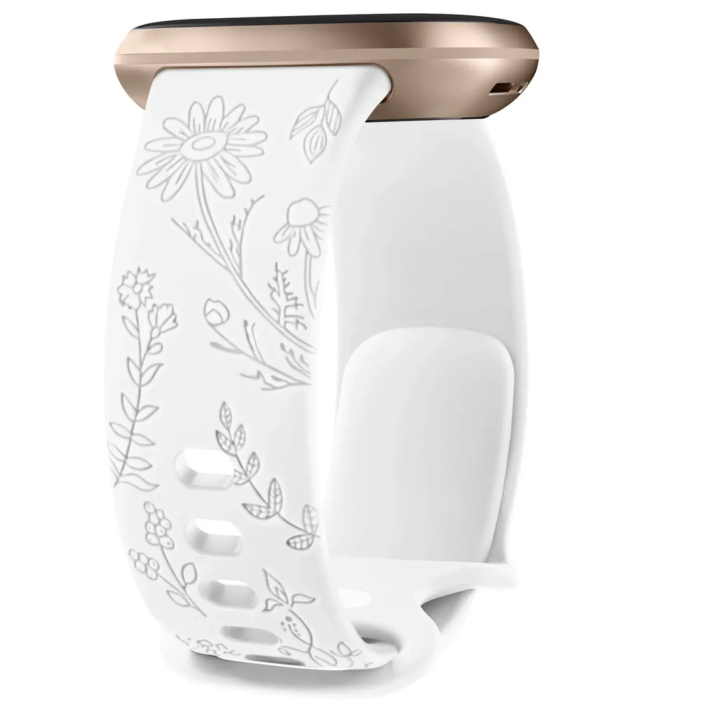 Fitbit Versa & Sense Silicone Band - Durable Floral Design - SJB-DIAMOND ELITES