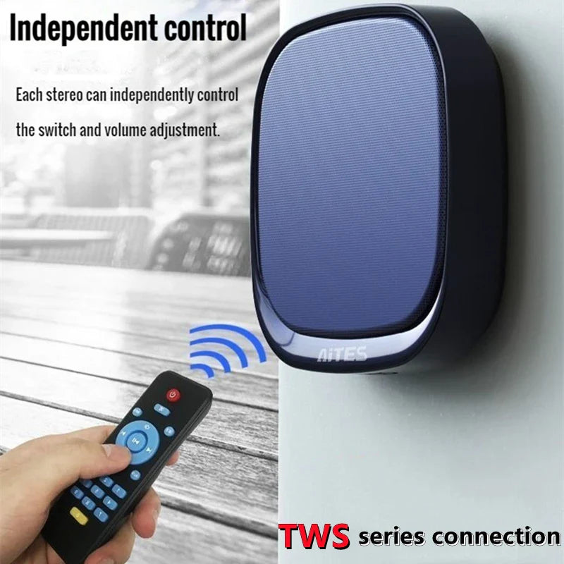 Shop Wall-mounted Bluetooth Speaker TWS Interconnection Built-in 4400 MAh Battery Boom Box Wireless 3D Surround Stereo Subwoofer Lootquake LLC