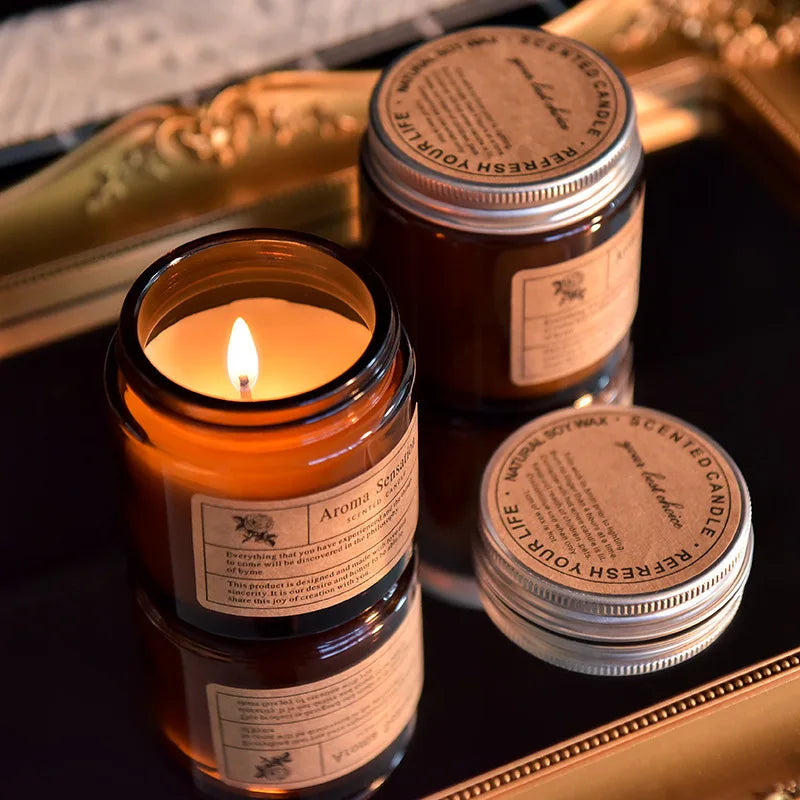 Scented Candles Smokeless Soy Candle Essential Oil Aromatic Candle Luxury Decoration Candle Wedding Gifts Party Home Decoration Lootquake LLC