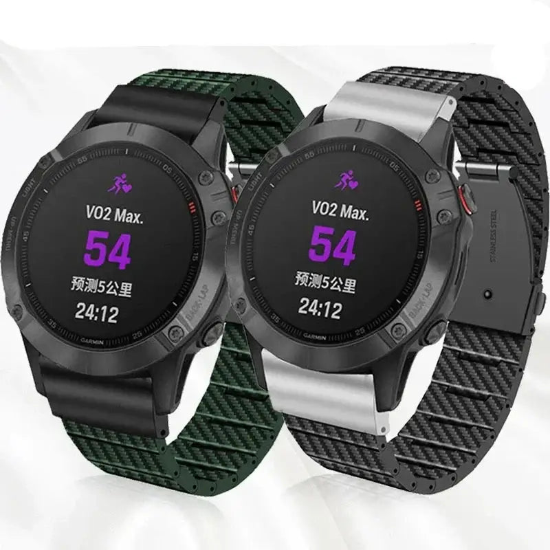 Garmin Carbon Fiber Band - Durable QuickFit Strap - SJB-DIAMOND ELITES