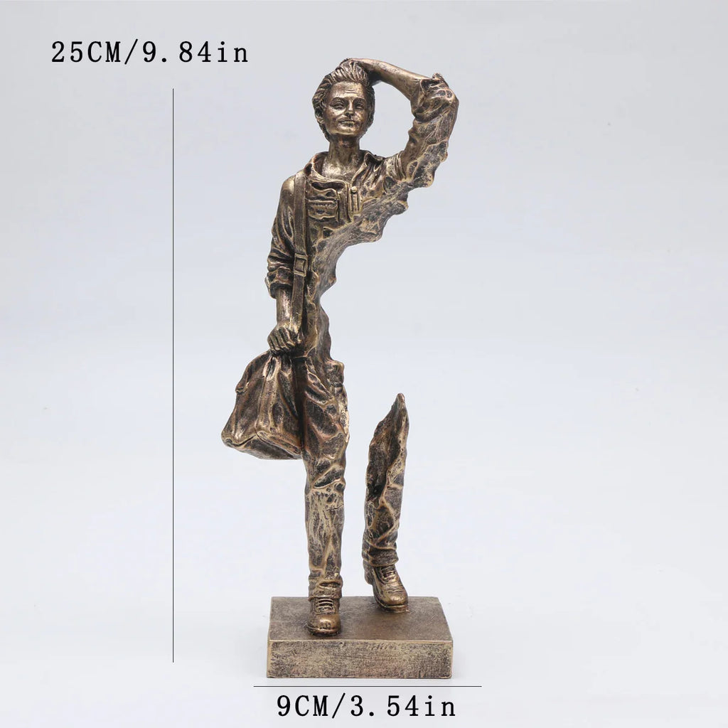 Traveler Sculpture - Abstract Resin Decor for Home & Office, Versatile Indoor/Outdoor Accent Piece Lootquake LLC