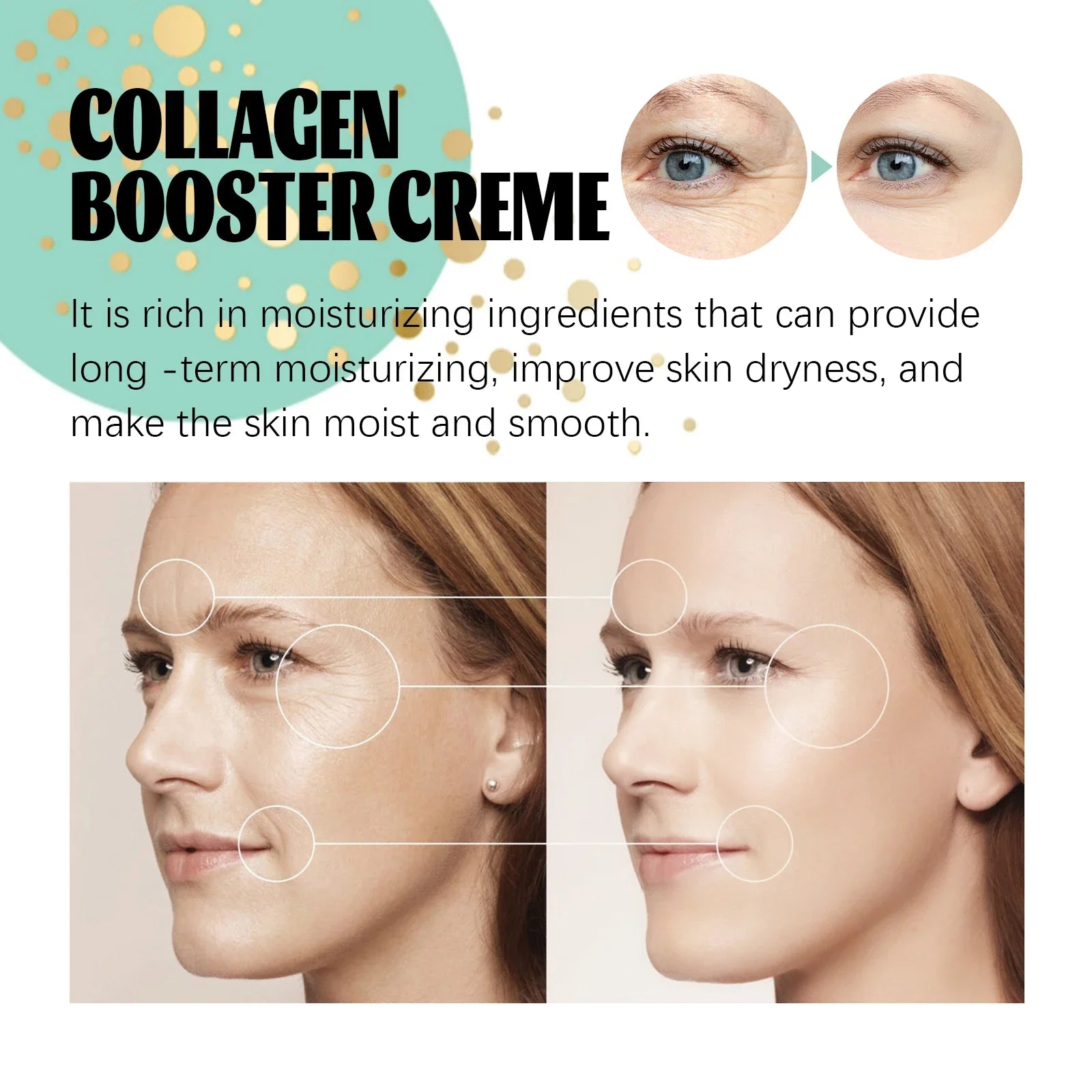 Collagen Peptide Face Lotion 50ml Anti Wrinkle Firms Hydrates Skin Boosts Barrier Niacinamide Moisturizer for Smooth Plump Skin Lootquake LLC