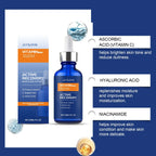 Vitamin C Face Serum with Hyaluronic Acid Nicotinamide Brightening Dark Spots Dullness Hydrate Shrink Pores Anti Aging Skincare Lootquake LLC