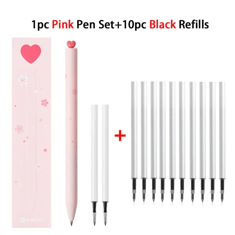 KACO Gel Pens Sets School Office Supplies for Kids 0.5mm High-capacity Heart / Star Sign Writing Gadgets Love Gift Cute Items Lootquake LLC