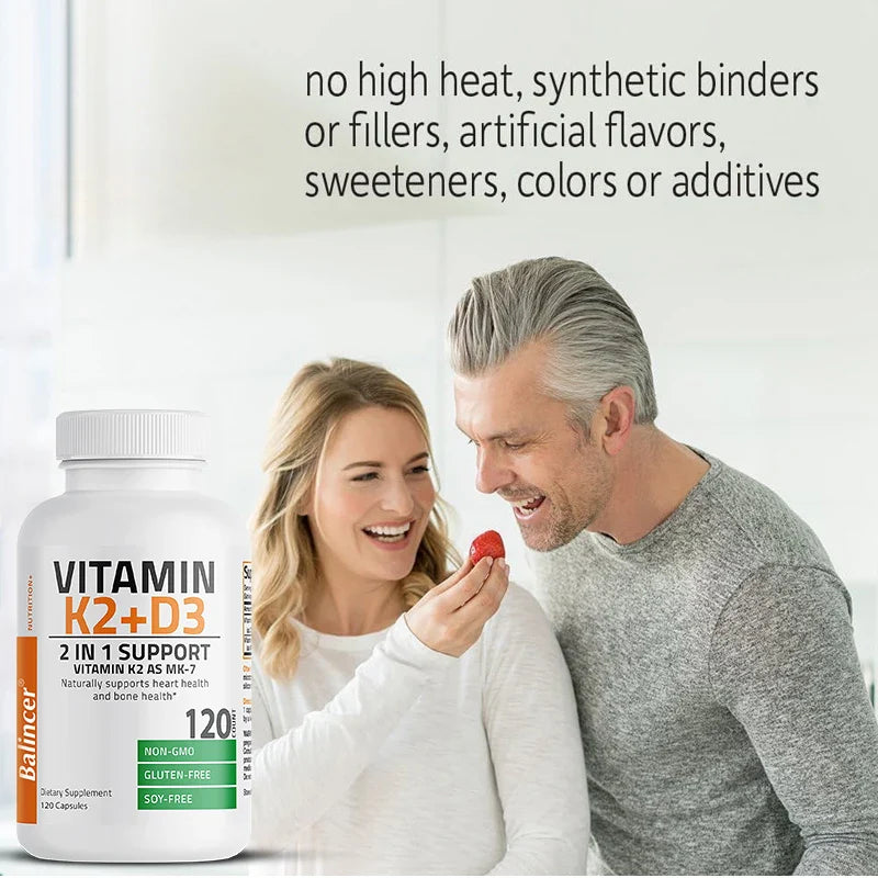 Vitamin D3 + K2(MK7) Supplement - Bone, Joint, Heart, Immune, Teeth and Skin Health Support - Non-GMO Supplement Lootquake LLC