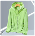 2023 Summer Men's Windbreaker Big Size Sun Protection Clothing Korean Style Ultra-thin Streetwear Zipper Hooded Jackets Man