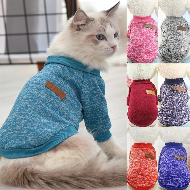 Cat Clothes For Medium Small Dogs Pet Coat Sweatshirt XS-2XL THRIXINE