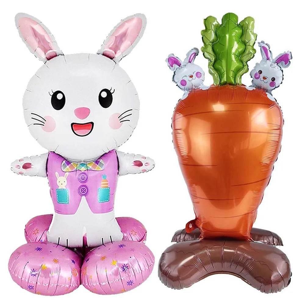 Easter Bunny Inflatables Balloon Decorations Standing Carrot Balloons Cute Carrot Rabbit Happy Easter Party Birthday Decorations Lootquake LLC